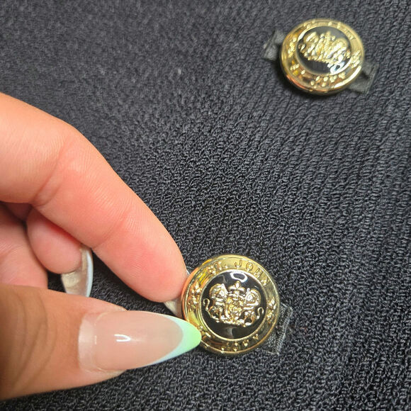 St. JOHN Basics Black Knit Santana Women's Blazer Size: 10 - Picture 3 of 4